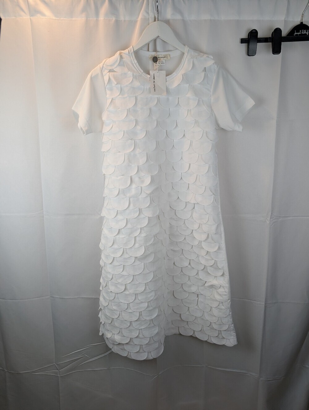 Comme des Garçons White Textured Petal Shift Dress Size S BNWT